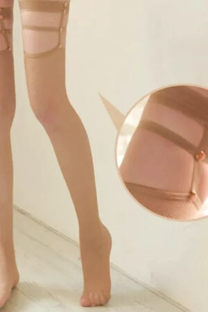 bas resille couleur chair