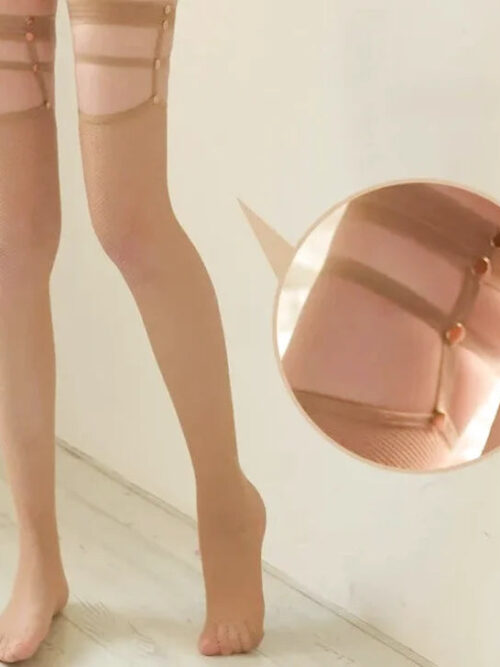 bas resille couleur chair