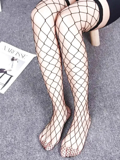 bas resille grosse maille large