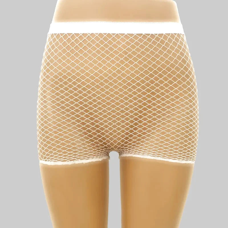 collant resille avec short blanc court 11