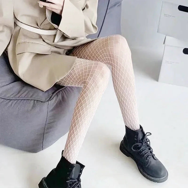 collant resille blanc maille moyenne s 5