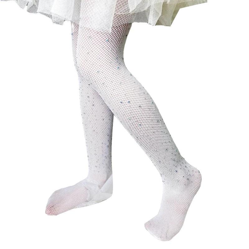 collant resille paillettes blanc 5